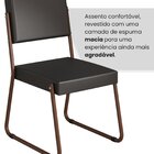 Kit 4 Cadeiras Para Sala De Jantar Napoli Preto Liso / Marrom