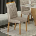 Kit 4 Cadeiras Para Sala De Jantar Pés Em Madeira Maciça Lara