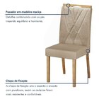 Kit 4 Cadeiras Para Sala De Jantar Pés Em Madeira Maciça Lara