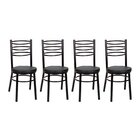 Kit 4 Cadeiras Para Sala De Jantar Pintadas Cp34 Debrum Preto