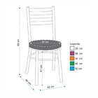 Kit 4 Cadeiras Para Sala De Jantar Pintadas Cp81 Preto/marrom