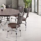 Kit 4 Cadeiras Para Sala De Jantar Top Novabras Cromado/tabac
