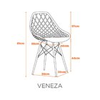 Kit 4 Cadeiras Para Sala De Jantar Veneza Preto