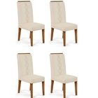 Kit 4 Cadeiras Para Sala De Jantar Yasmin Freijo/neve