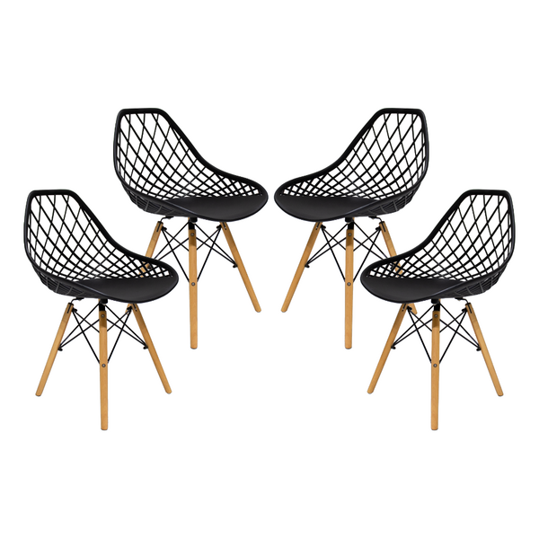 Kit 4 Cadeiras Para Sala Mesa Cozinha De Jantar Kaila Garden