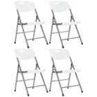 Kit 4 Cadeiras Paris Dobráveis Branca