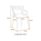 Kit 4 Cadeiras Polipropileno Alegra Espresso Móveis Verde Java