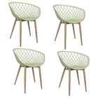 Kit 4 Cadeiras Poltrona Clarice Sidera Nest Web C/ Apoio De B