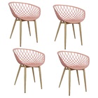 Kit 4 Cadeiras Poltrona Clarice Sidera Nest Web C/ Apoio De B