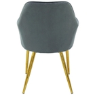 Kit 4 Cadeiras Poltrona Lines Base Dourada Recepção Sala Deco