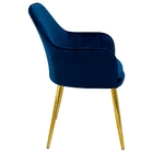 Kit 4 Cadeiras Poltrona Lines Base Dourada Recepção Sala Deco