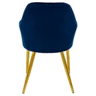 Kit 4 Cadeiras Poltrona Lines Base Dourada Recepção Sala Deco