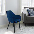 Kit 4 Cadeiras Poltrona Lines Base Preta Recepção Sala Decora