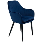 Kit 4 Cadeiras Poltrona Lines Base Preta Recepção Sala Decora