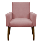 Kit 4 Cadeiras Poltronas Decorativa Nina Suede Herrero Rosa B