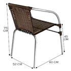 Kit 4 Cadeiras Pool Alumínio Fibra Sintética Gourmet Acesse M