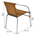 Kit 4 Cadeiras Pool Alumínio Fibra Sintética Gourmet Acesse M