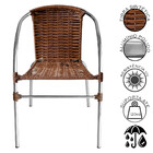 Kit 4 Cadeiras Pool Alumínio Fibra Sintética Gourmet Acesse M