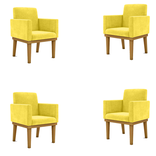 Kit 4 Cadeiras Reforçada Escritório Poltrona Black Friday Ama