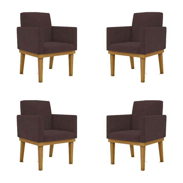 Kit 4 Cadeiras Reforçada Escritório Poltrona Black Friday Mar