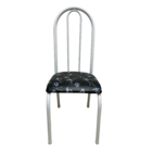 Kit 4 Cadeiras Requinte Sala Jantar Aço Tubolar Cozinha Couri