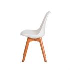 Kit 4 Cadeiras Saarinen Branca + Mesa Redonda 70cm Preto