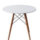 Kit 4 Cadeiras Saarinen Preto + Mesa Redonda 70cm Branca