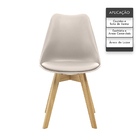 Kit 4 Cadeiras Saarinen Wood Com Estofamento Várias Cores - N