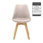 Kit 4 Cadeiras Saarinen Wood Com Estofamento Várias Cores - N