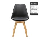 Kit 4 Cadeiras Saarinen Wood Com Estofamento Várias Cores - P