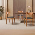 Kit 4 Cadeiras Sala De Jantar Aurora Preto/nature