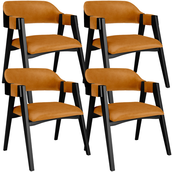 Kit 4 Cadeiras Sala De Jantar Estar Living Estofada Suran L02