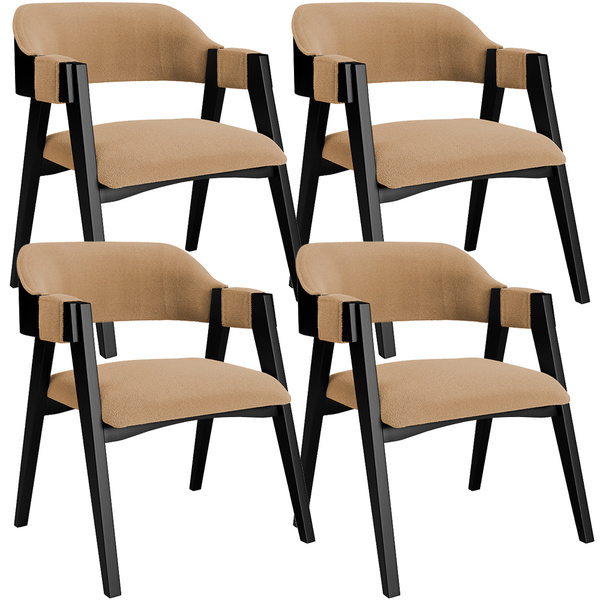 Kit 4 Cadeiras Sala De Jantar Estar Living Estofada Suran L02