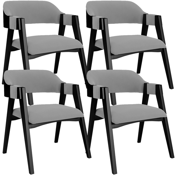 Kit 4 Cadeiras Sala De Jantar Estar Living Estofada Suran L02