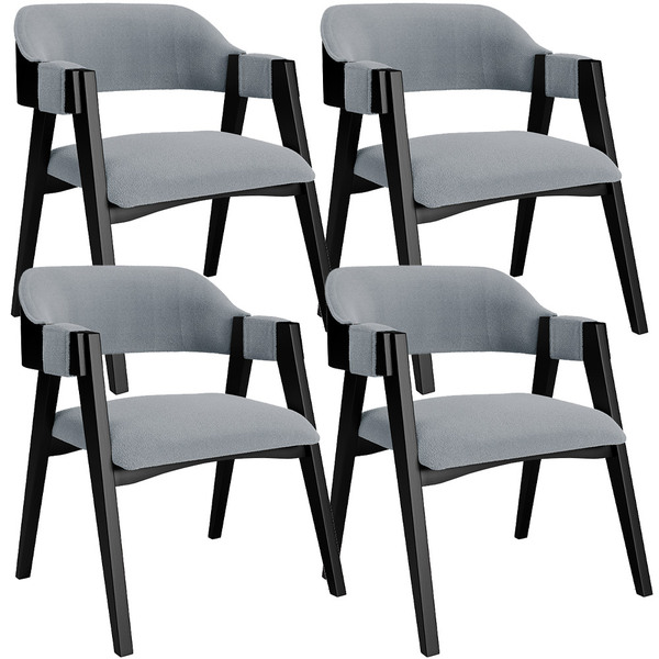 Kit 4 Cadeiras Sala De Jantar Estar Living Estofada Suran L02