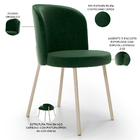 Kit 4 Cadeiras Sala De Jantar Estofada Gavi Arena L02 Couríss