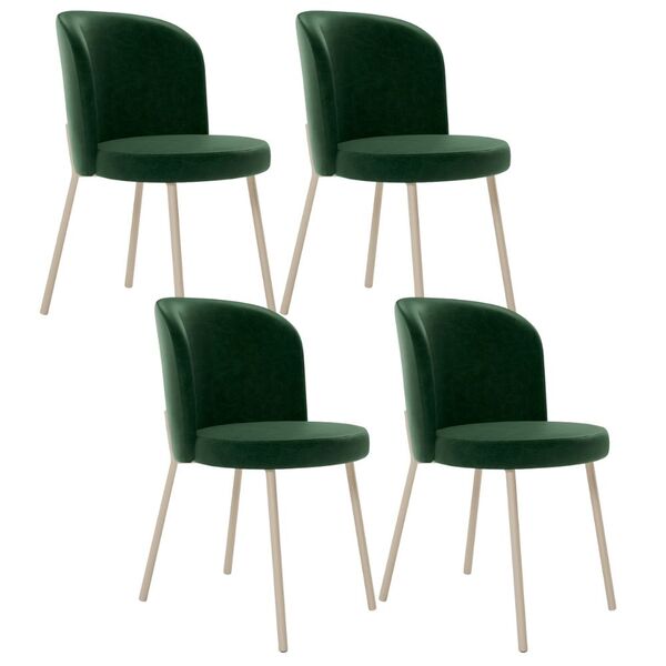 Kit 4 Cadeiras Sala De Jantar Estofada Gavi Arena L02 Couríss