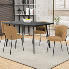 Kit 4 Cadeiras Sala De Jantar Estofada Gavi L02 Bouclê Mostar