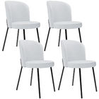 Kit 4 Cadeiras Sala De Jantar Estofada Gavi L02 Linho Cinza -