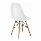 Kit 4 Cadeiras Sem Braço Para Sala De Jantar Eames Branco