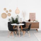 Kit 4 Cadeiras Sem Braços Eames Botone Preto