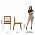 Kit 4 Cadeiras Sextavada Maine Freijó/bouclé Off White - Móve