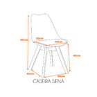 Kit 4 Cadeiras Siena Com Estrutura Em Polipropileno E Base Ma