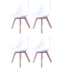 Kit 4 Cadeiras Siena Com Estrutura Em Polipropileno E Base Ma