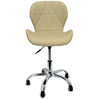 Kit 4 Cadeiras Slim Office Estofada Base Giratória Cromada -