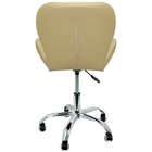 Kit 4 Cadeiras Slim Office Estofada Base Giratória Cromada -