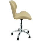 Kit 4 Cadeiras Slim Office Estofada Base Giratória Cromada -