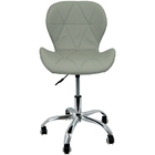 Kit 4 Cadeiras Slim Office Estofada Base Giratória Cromada -