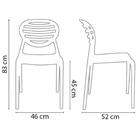 Kit 4 Cadeiras Stripe Preto