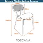 Kit 4 Cadeiras Toscana Fratini Aço Champagne